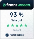 Finanzwissen Testergebnis: 93% sehr gut