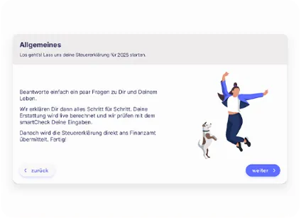 Vorschau: Smartsteuer Beginn der Steuererklärung